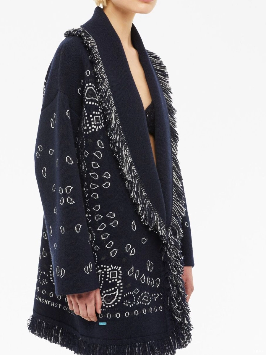 Cheap jacquard Alanui Women Bandana cardigan cashmere 0719
